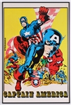 1970 Marvelmania Captain America 23x34 Framed Jim Steranko Poster