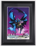 Circa 1970 Batman LE 9/500 Neal Adams 25x32 Framed Print (1st Warner Brothers Store Commissioned Artwork)