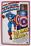 1979 Captain America Marvelmania w/ Fly Away Action 12.5" Mego Poseable Figure (MIB)