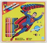 1977 Superman MIB Watercolor Pen By Numbers Coloring Set by Hasbro