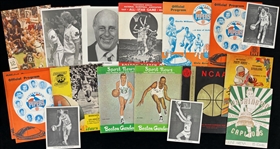 1940s-80s Basketball & Football Memorabilia Collection - Lot of 45 w/ ABA Programs, ABA Photos, Signed Photos & More