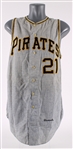 1965-67 Roberto Clemente Pittsburgh Pirates Tribute Jersey (MEARS LOA)