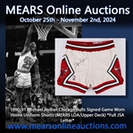 1990-91 Michael Jordan Chicago Bulls Signed Game Worn Home Uniform Shorts (MEARS LOA/Upper Deck) *Full JSA Letter*