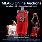 1997-98 Michael Jordan Chicago Bulls Road Jersey (MEARS A5/Heat Letter)