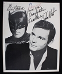 1966 Adam West (d.2017) Batman Facsimile Signed 8"x10" B&W Photo (Early Appearance Photo)