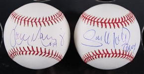 2000s Gary Matthews Sr. Gary Matthews Jr. Father / Son Duo Signed OML Selig Baseballs - Lot of 2 **SF Jacboson COAs / 198**