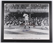 1961 Tracy Stallard Boston Red Sox Signed 18" x 22" Framed Roger Maris 61st Home Run Photo (JSA) **238**