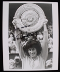 1977 Virginia Wade Tennis Champion Signed 8x10 Wimbledon Photo (JSA)