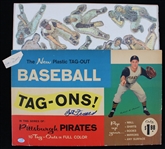 1960 Bob Friend Pittsburgh Pirates Singed MIB Baseball Tag Ons + Dizzy Dean Signed Cut (JSA)