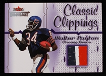 2002 Walter Payton Chicago Bears Fleer Throwbacks Classic Clippings Game Used Relic Football Trading Card