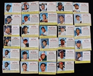 1963 Post Cereal Baseball Trading Cards - Lot of 42 w/ Willie Mays, Duke Snider & More