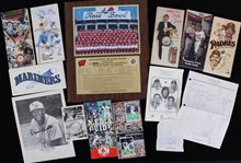 1980s-1990s MLB Media Guides, Rose Bowl 13x16 Plaque & more (Lot of 14)