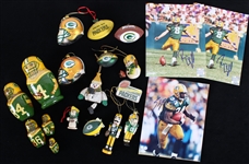 1990s Green Bay Packers 8x10 Photos, Ornaments & more (Lot of 16)