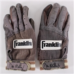 1990-92 Don Mattingly New York Yankees Signed Game Worn Franklin Batting Gloves (MEARS LOA/JSA)