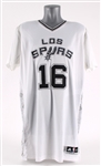 2014 Aron Baynes San Antonio Spurs Los Spurs Game Worn Jersey (MEARS LOA)