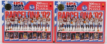 1992 USA Basketball Dream Team MIB 300 Piece Poster Puzzles - Lot of 2