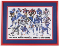 2000 Jim Fassel Signed 25x32 LE 269/500 NY Giants Uniform Print (JSA) 