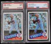 1985 Kirby Puckett Topps Trading Card #536 (PSA NM-7) (PSA NM-MT-8) (Lot of 2)