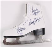 2000s Female Figure Skaters Multi Signed Ice Skate w/ Nancy Kerrigan, Tonya Hading, Tara Lipinski, Kristi Yamaguchi, Michelle Kwan, Sarah Hughes & Katarina Witt (JSA) 