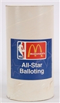 1990s McDonalds NBA All Star Balloting 10" Cylinder 