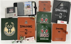 1990s-2000s Milwaukee Bucks Notebooks, Planner, Pinbacks & more (Lot of 14)