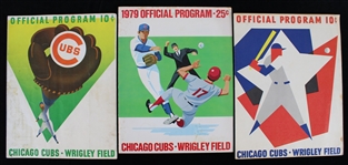 1950s-70s Chicago Cubs Programs (Lot of 3)