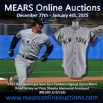 1985 MVP Season Don Mattingly New York Yankees Signed Game Worn Road Jersey w/ Pete Sheehy Memorial Armband (MEARS A10/JSA) Originally Donated to a Charity Auction by the Team