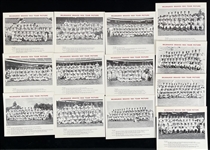 1953-65 Milwaukee Braves 8" x 9.5" Team Photos - Complete Run of 13