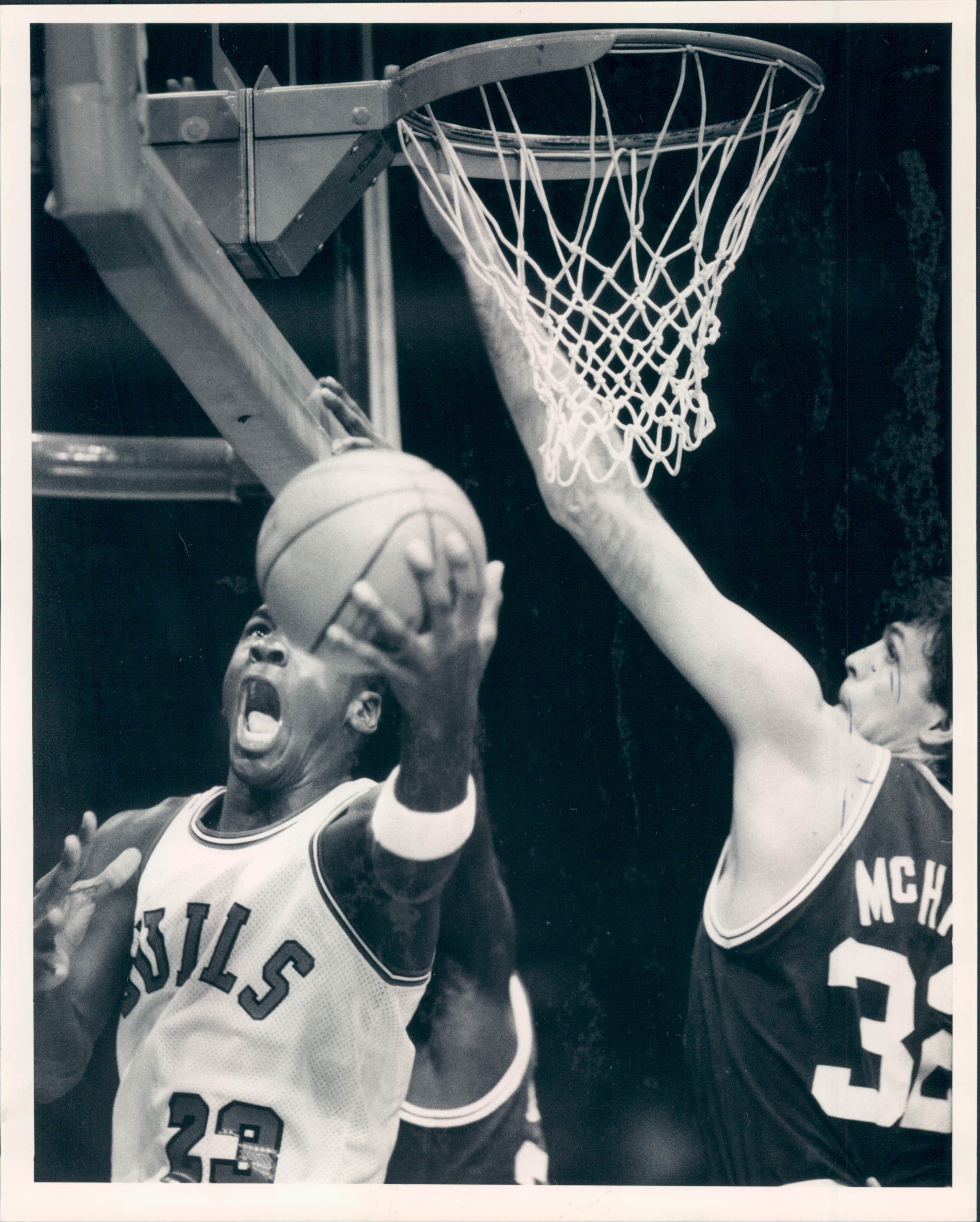 Lot Detail - 1984 Michael Jordan Chicago Bulls Vs. Kevin McHale ...