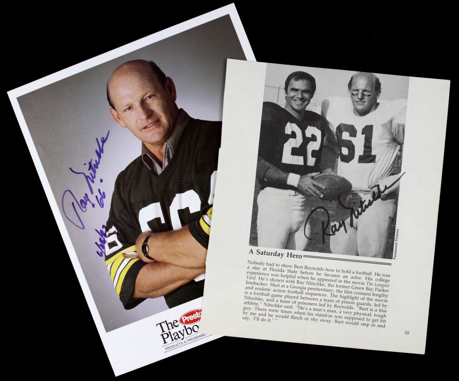 Ray Nitschke Green Bay Packers Signed Encapsulated 1968