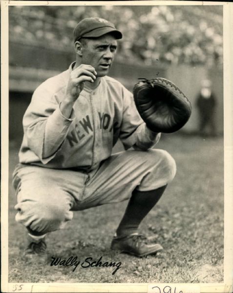 1923 Wally Schang New York Yankees "The Sporting News Collection Archives" Original Type 1 Photo (Sporting News Collection Hologram/MEARS Type 1 Photo LOA)