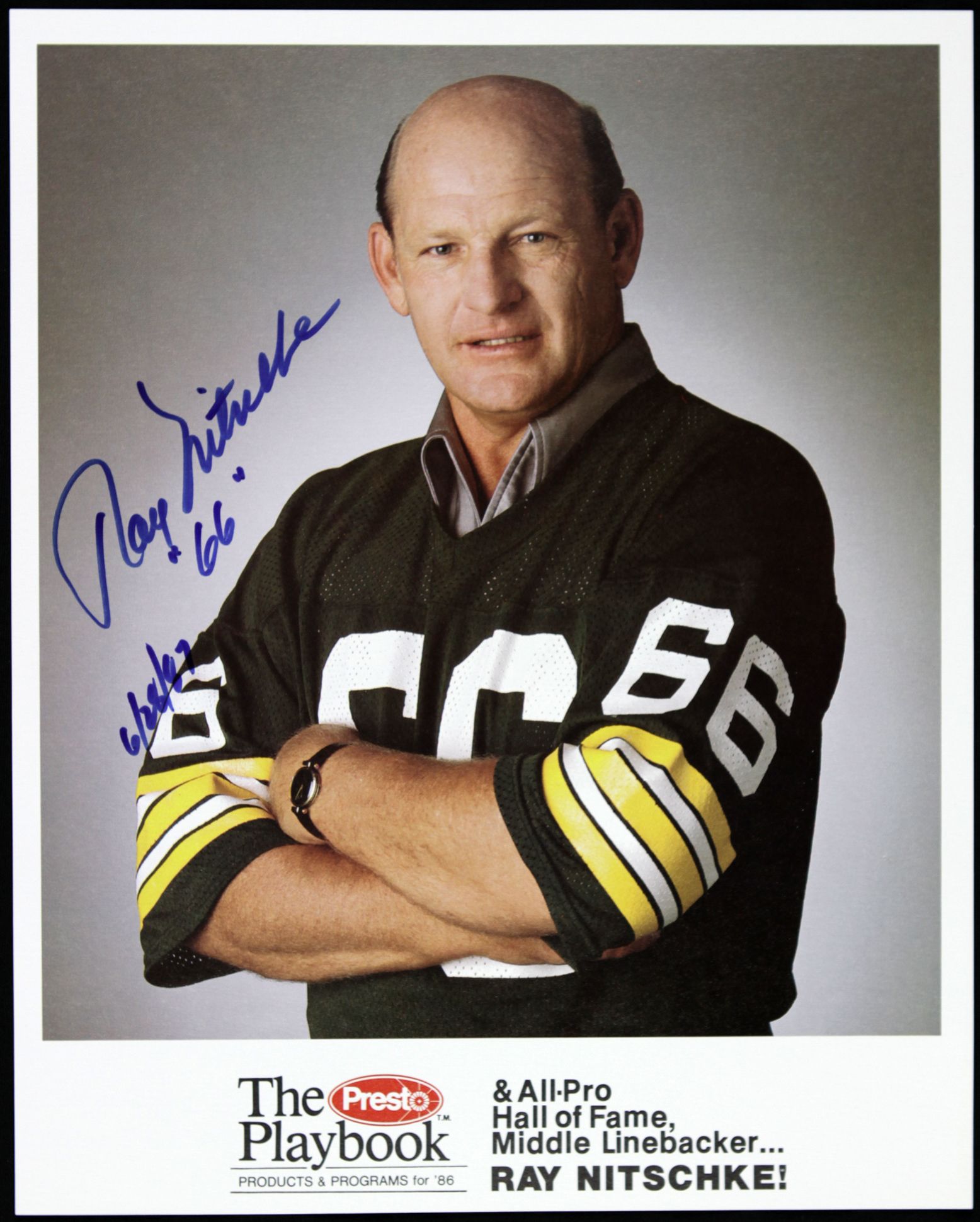 Lot Detail - 1987-98 Ray Nitschke Green Bay Packers Signed Photo - Lot of 2  - JSA