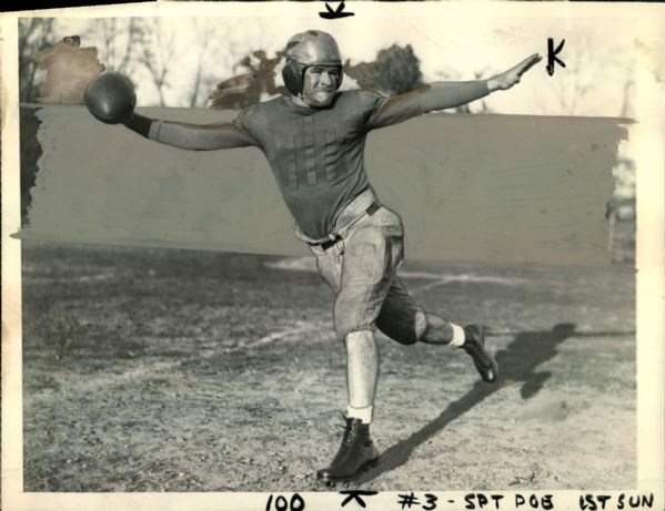 1935 Edwin "Alabama" Pitts Philadelphia Eagles "The Sporting News Collection Archives" Original Type 1 7" x 9" Photo (Sporting News Collection Hologram/MEARS Type 1 Photo LOA) - Lot of 2