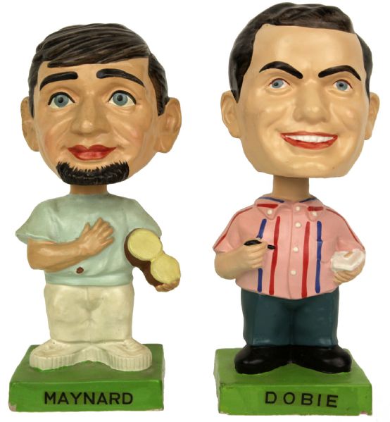 1960s Maynard G Krebs & Dobie Gillis  Bobbing Heads Nodders Ultra Rare TV Set. 