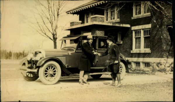 Ty Cobb Detroit Tigers Handshake - Rex Teeslink Original Type 1 3" x 5" Personal Photo (LOA MEARS/Rex Teeslink)