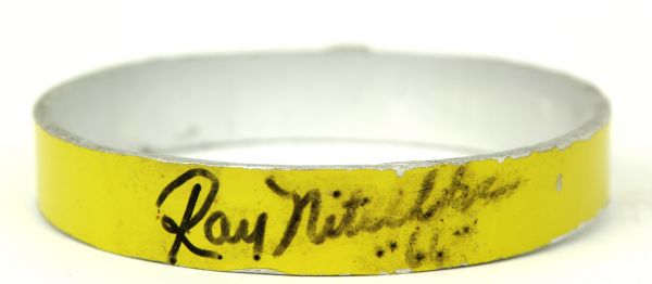 1967 Green Bay Packers Ray Nitschke Signed "Ice Bowl" Goal Post Piece - JSA