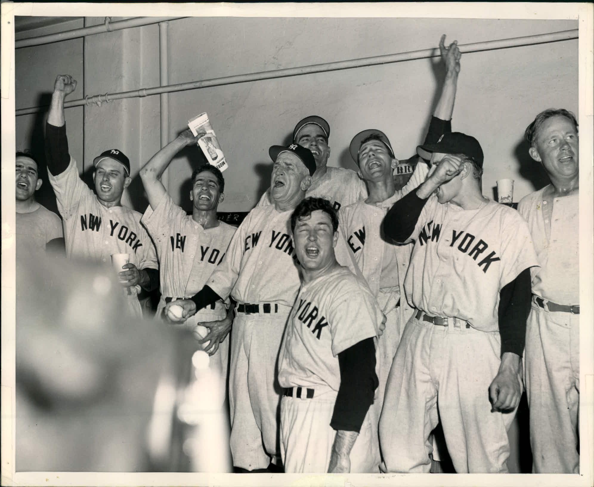 Lot Detail 1949 New York Yankees Celebrate The Sporting News Collection Archives Original