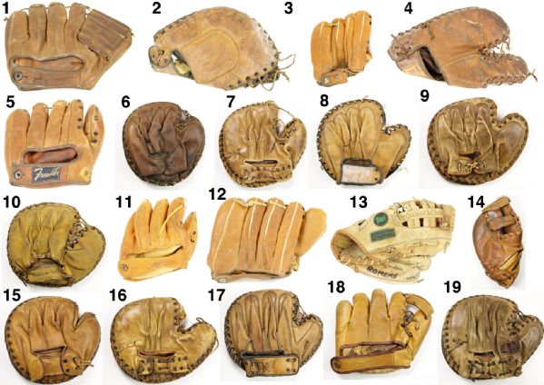 baseball gloves from the 1940s