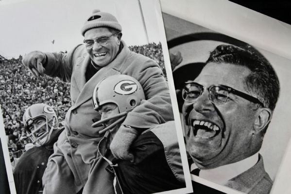 1962-69 Vince Lombardi Green Bay Packers Original 8" x 10" Photo - Lot of 2 