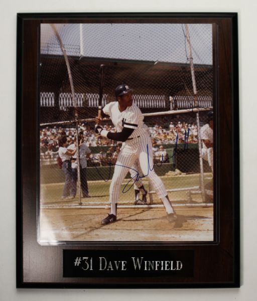 1981 Circa Dave Winfield Signed Plaque - New York Yankees (JSA Certified)