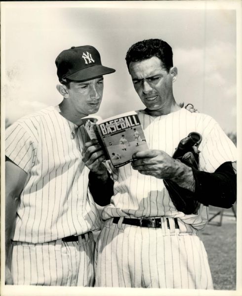 1956 Billy Martin Jerry Coleman New York Yankees "The Sporting News Collection Archives" Original Type 1 8" x 10" Photo (Sporting News Collection Hologram/MEARS Type 1 Photo LOA)