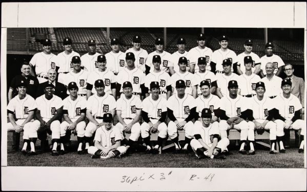 1971 Detroit Tigers Team Photo "The Sporting News Collection Archives" Original Type 1 8.5" x 14" Choice Jumbo Oversized Photo (TSN Collection Hologram/MEARS Photo LOA) 1:1, Unique