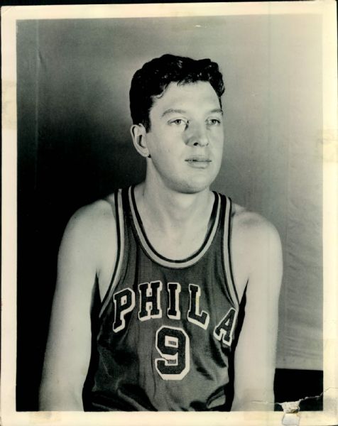 1953-61 circa Joe Graboski Philadelphia Warriors "The Sporting News Collection Archives" Original Type 1 8" x 10" Photo (Sporting News Collection Hologram/MEARS Type 1 Photo LOA)