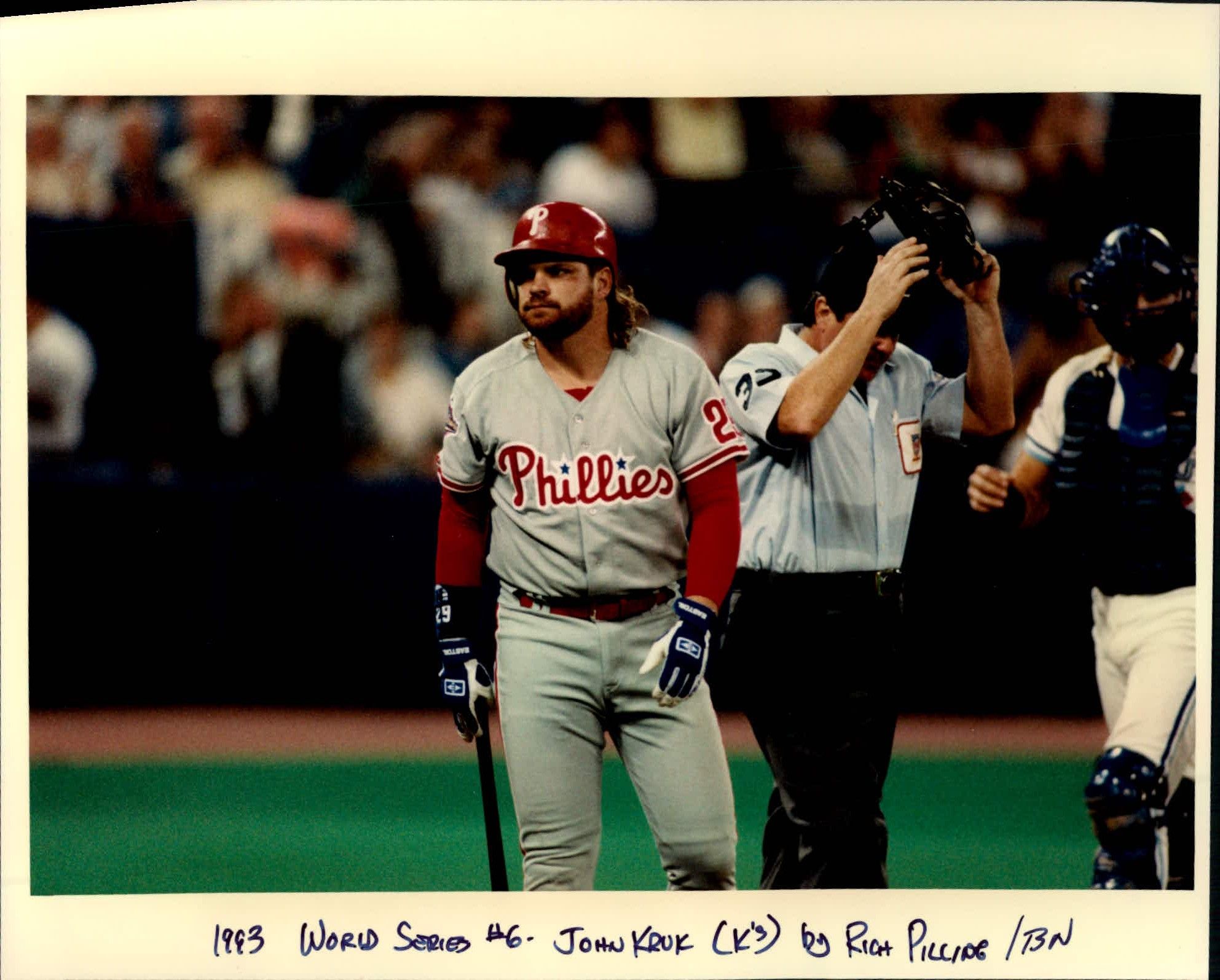 Authentic John Kruk Philadelphia Phillies Home World Series 1993