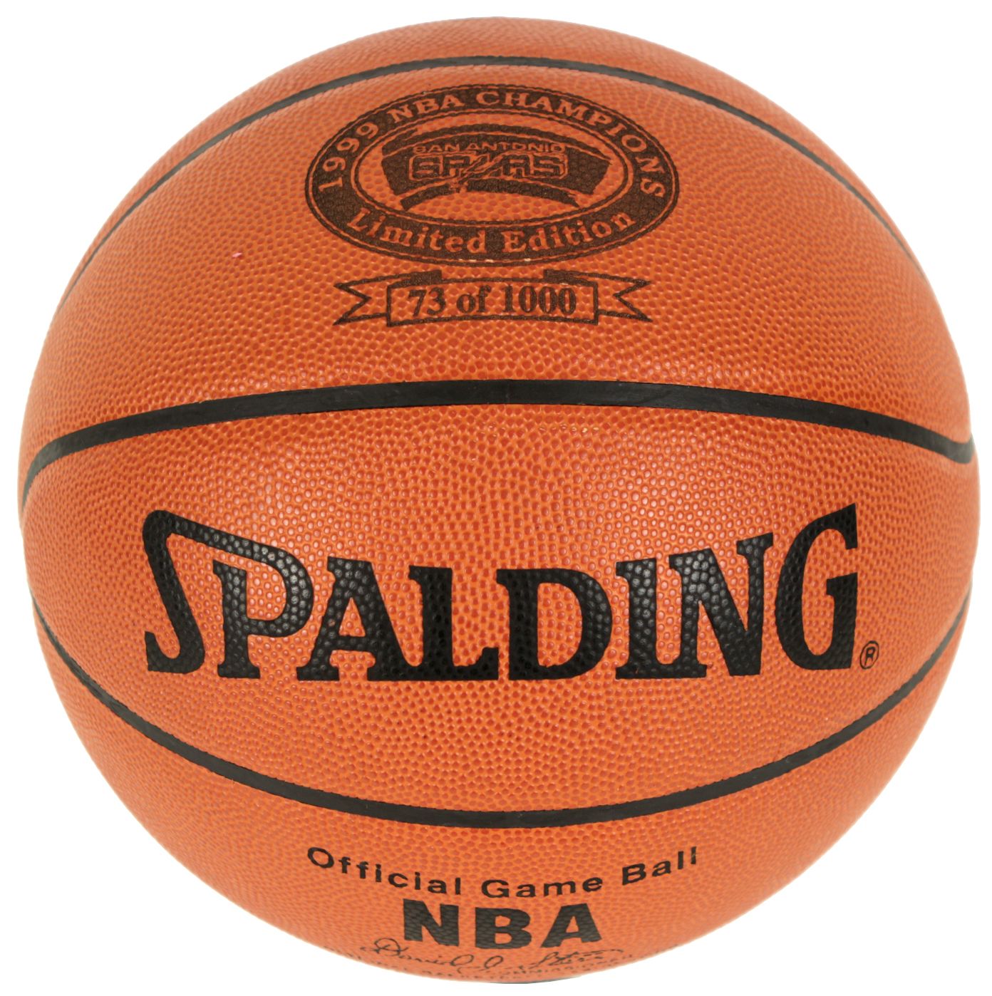 Lot Detail - 1999 San Antonio Spurs Commemorative Spalding Basketball ...