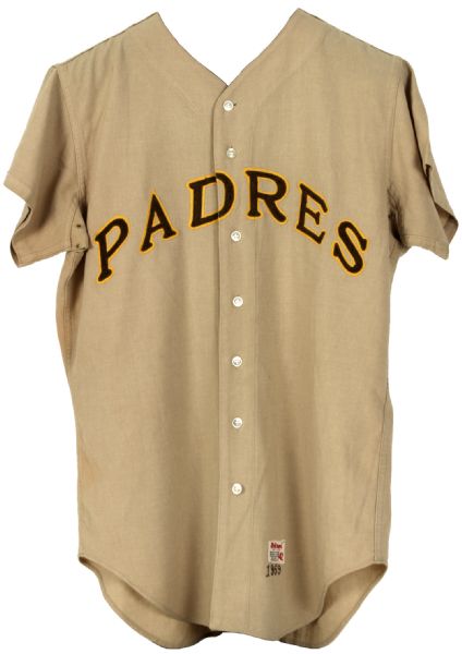 Lot Detail - 1969 Sparky Anderson San Diego Padres Spring Training Road  Jersey (MEARS A7)