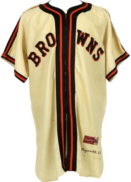 1964 Red Hayworth St. Louis Browns 20th Anniversary World Series Professional Model Game Worn Jersey (MEARS A9)  