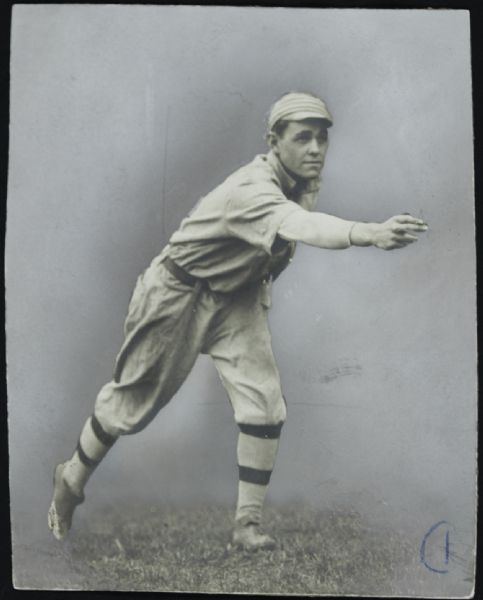 1909-17 John "Stuffy" McInnis Philadelphia Athletics Charles Conlon "TSN Collection Archives" Original 7" x 8.5" Generation 1 Photo (Sporting News Collection Hologram/MEARS Photo LOA)