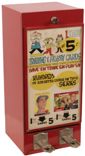 1950s Baseball Card Vending Machine 5c Table Top 