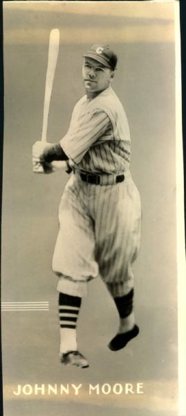 1930 Johnny Moore Chicago Cubs "The Sporting News Collection Archives" Original 4.5" x 10" Photo (Sporting News Collection Hologram/MEARS Photo LOA)